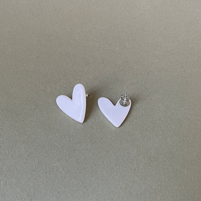 Boucles d’oreilles puces | Grand cœur