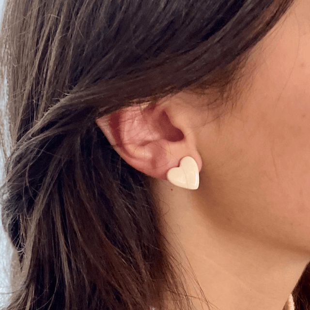Boucles d’oreilles puces | Petit cœur 