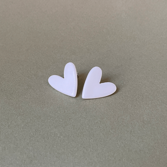 Boucles d’oreilles puces | Grand cœur