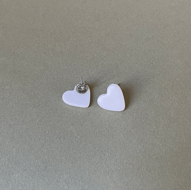 Boucles d’oreilles puces | Petit cœur 