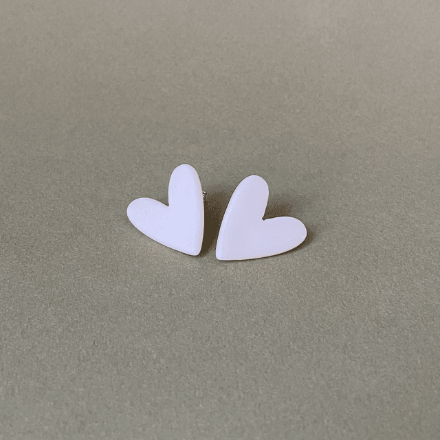 Boucles d’oreilles puces | Grand cœur
